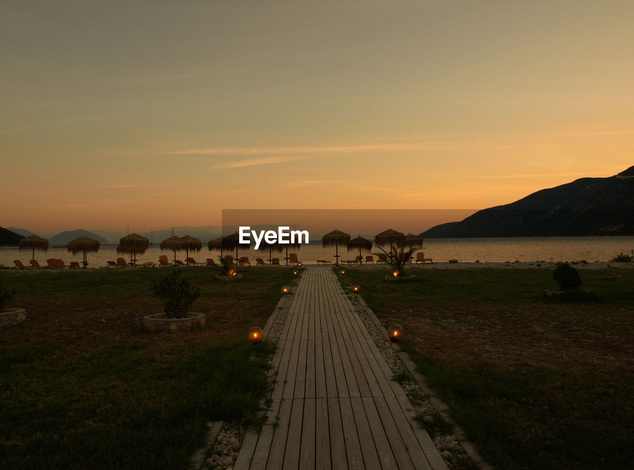 Beautiful beach sunset, on a greek island