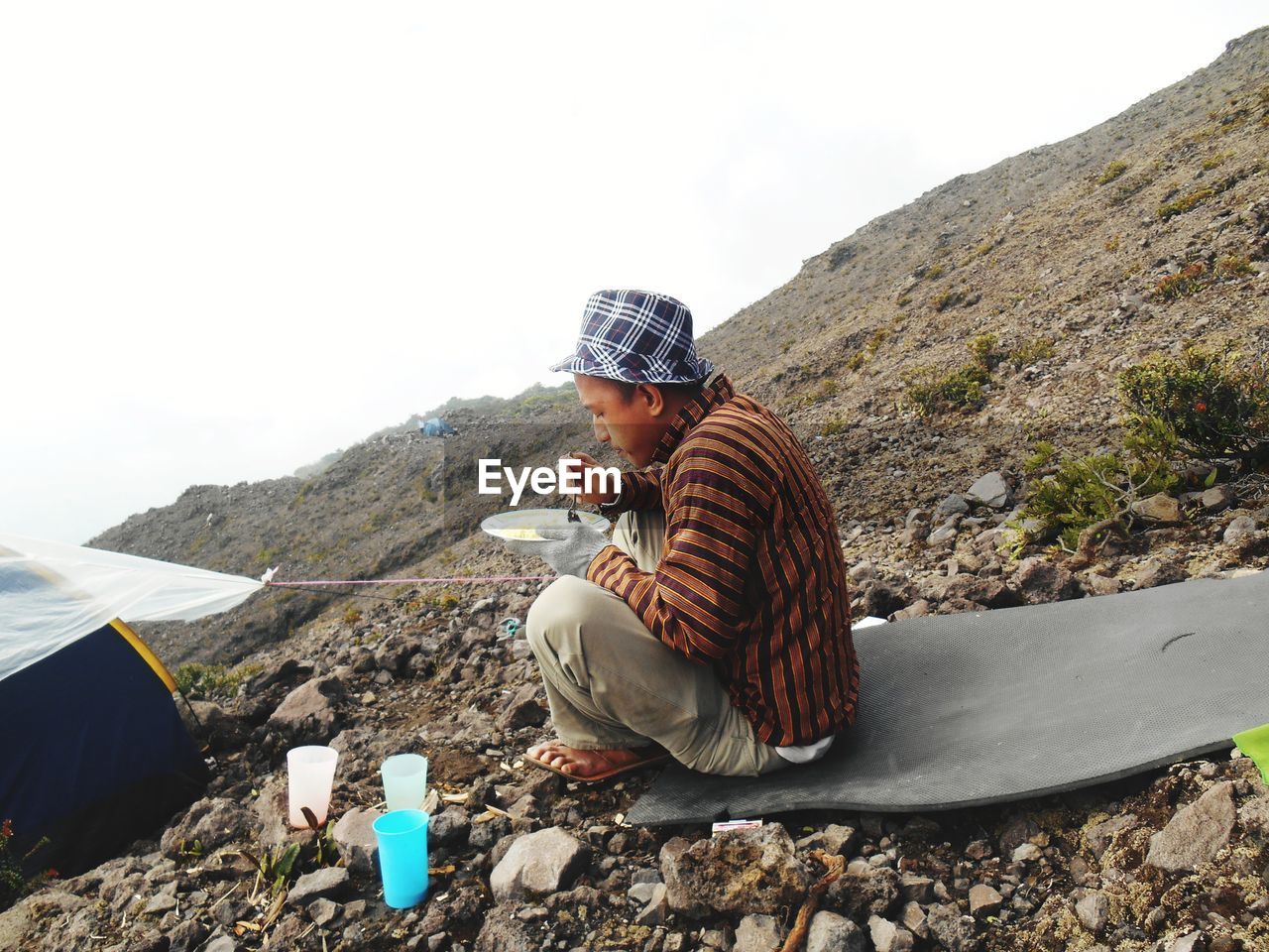 Lunch in the marapi mountain