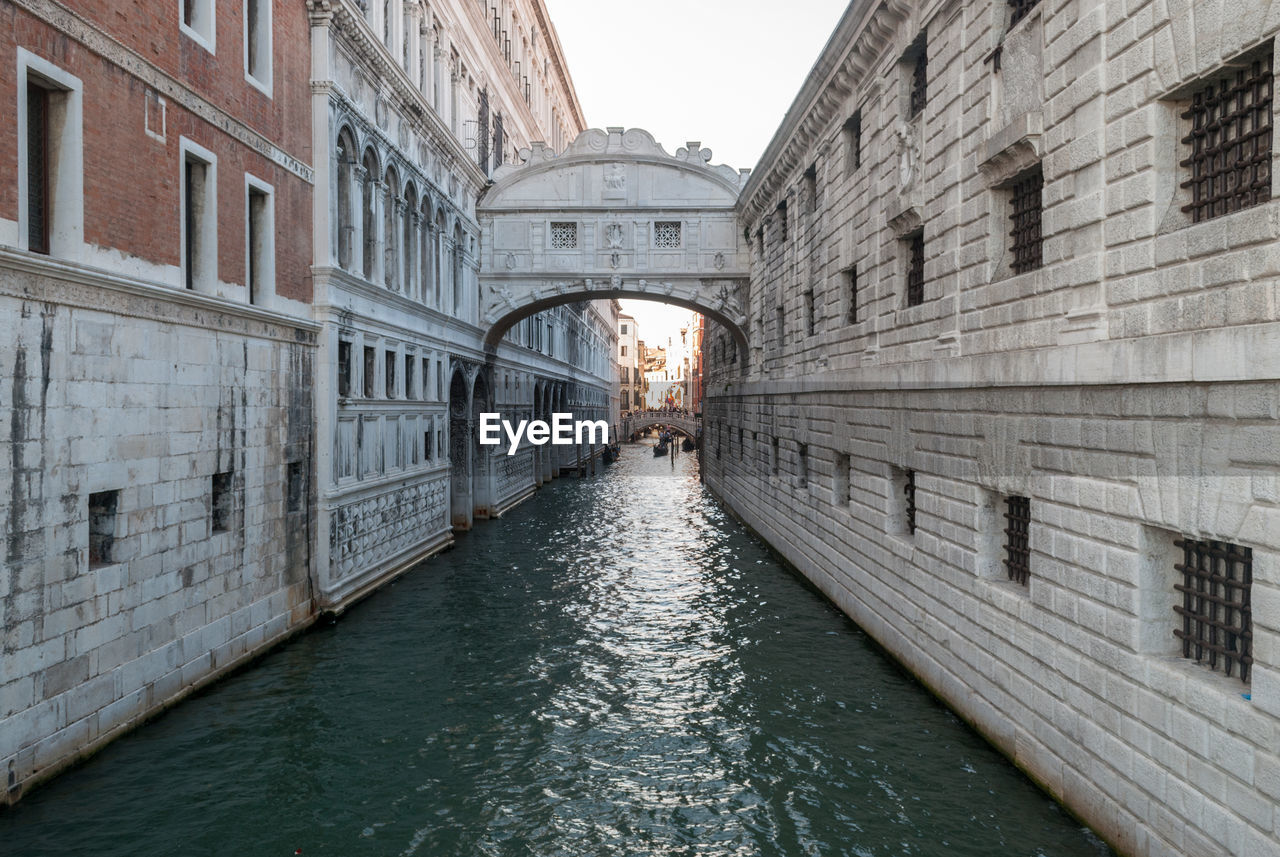 CANAL BY BUILDINGS IN CITY
