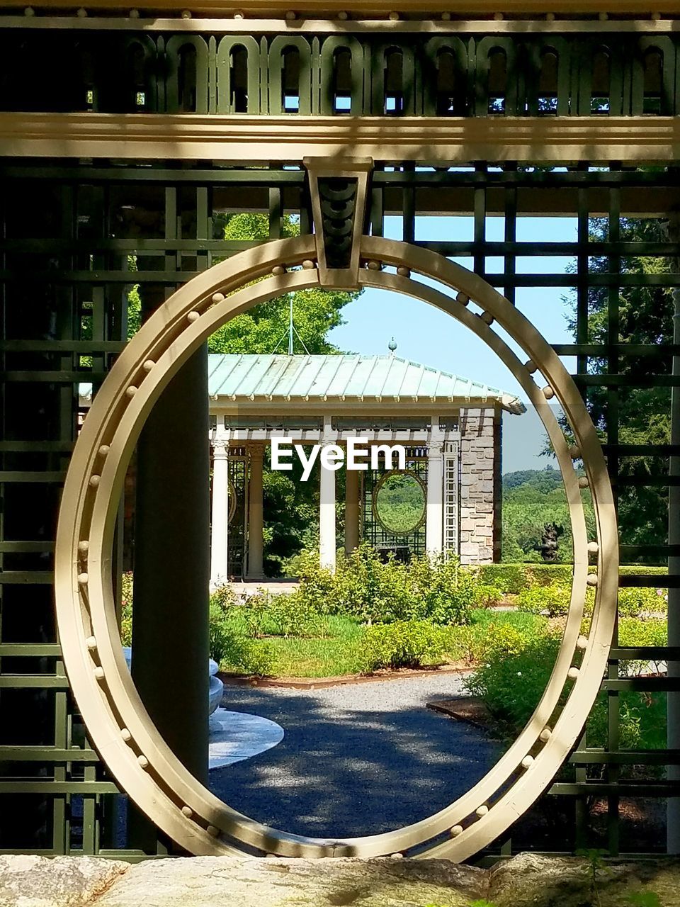 VIEW OF BUILDING IN GARDEN