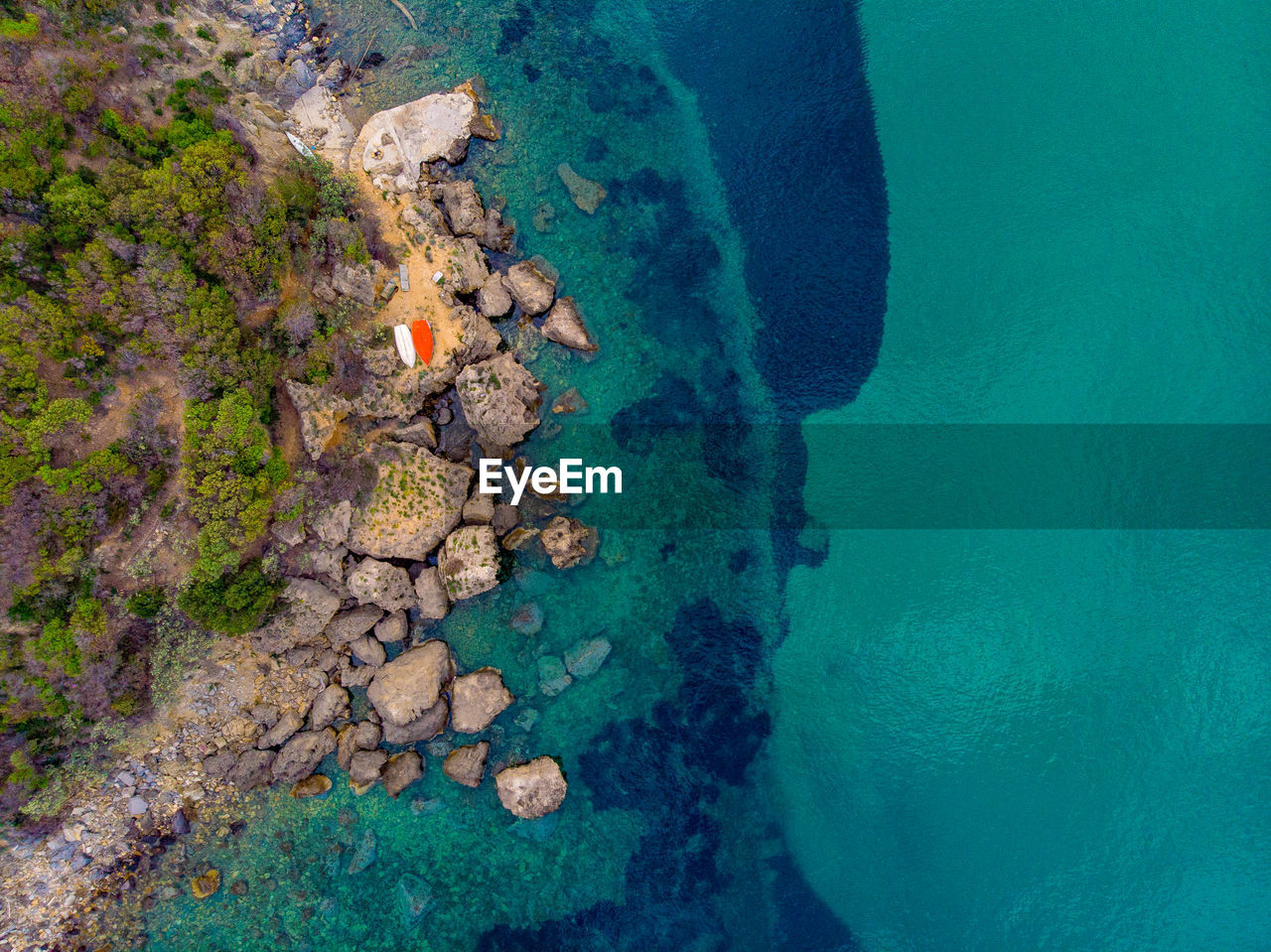 Aerial view of sea shore