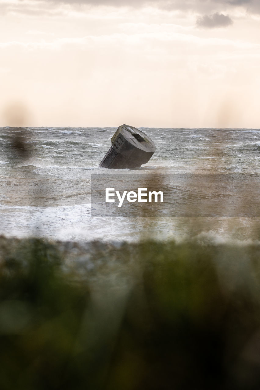 close-up of sea against sky