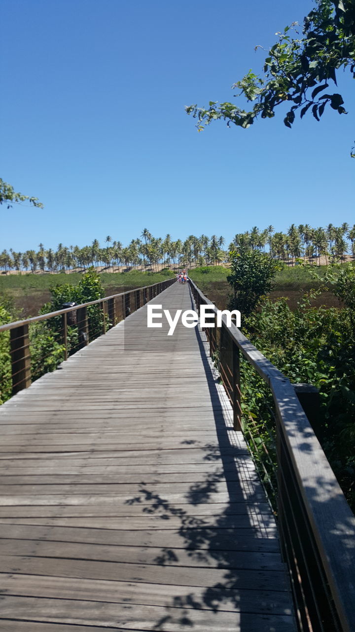 FOOTBRIDGE AGAINST CLEAR BLUE SKY