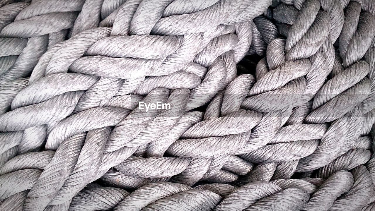 Full frame shot of braided rope