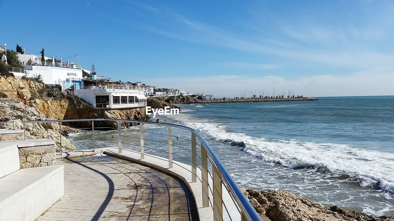 PANORAMIC VIEW OF BEACH AGAINST SKY