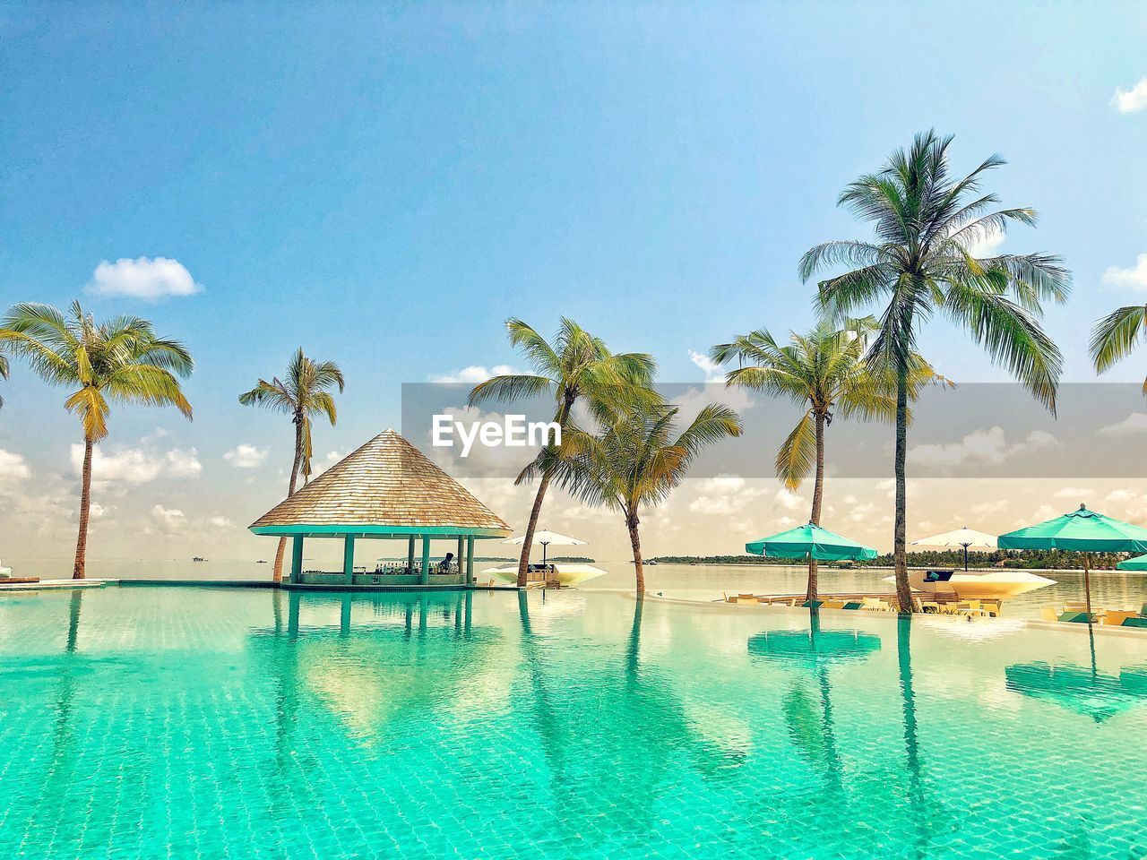 VIEW OF SWIMMING POOL AGAINST SKY