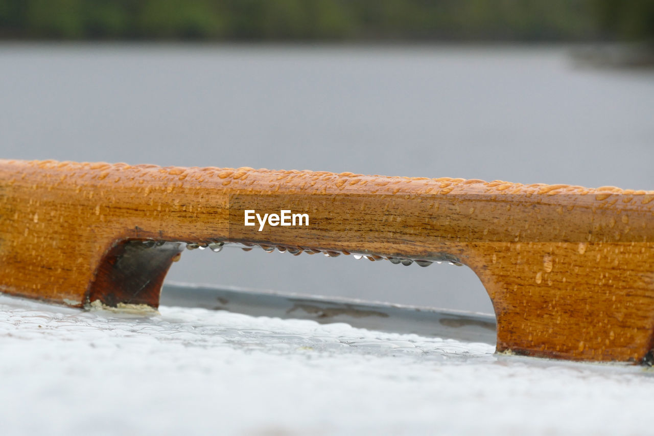 CLOSE-UP OF FROZEN RIVER