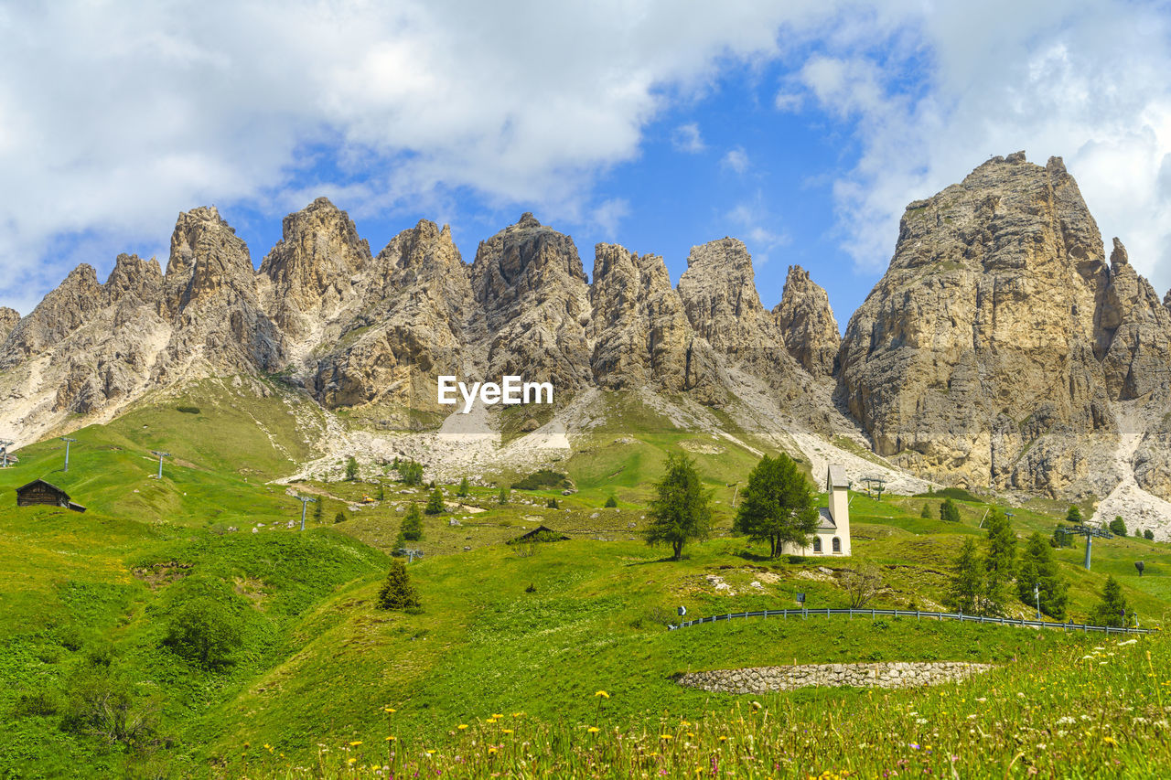 PANORAMIC VIEW OF LANDSCAPE AND MOUNTAIN RANGE AGAINST SKY