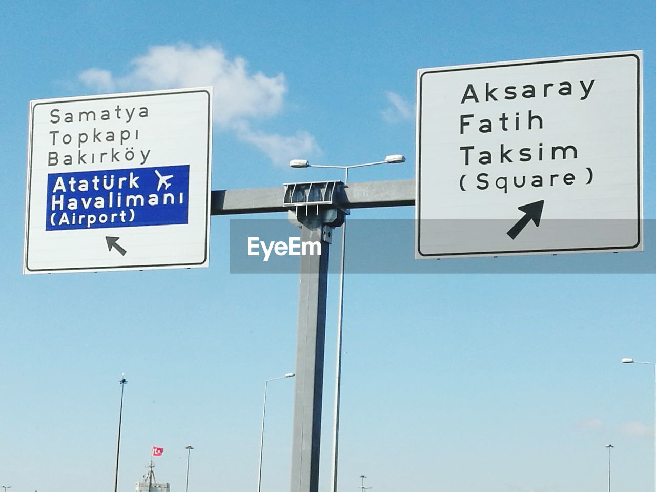 LOW ANGLE VIEW OF ROAD SIGNS