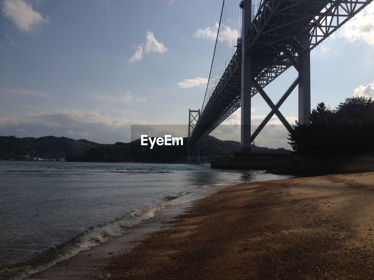 View of bridge over river