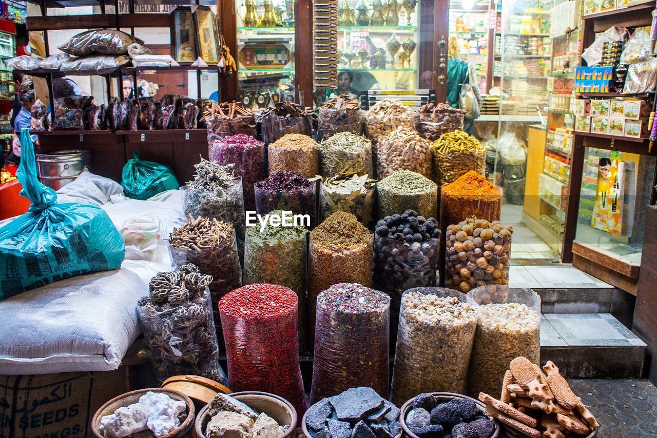 Various spices for sale at market