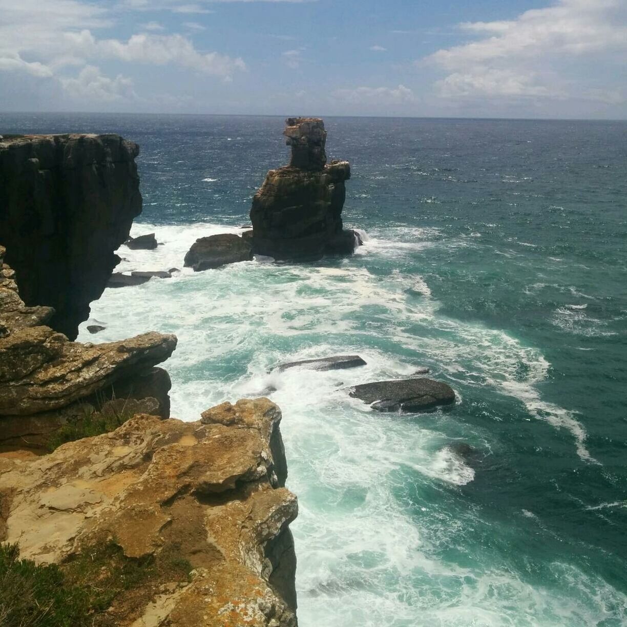 View of rocks by the sea