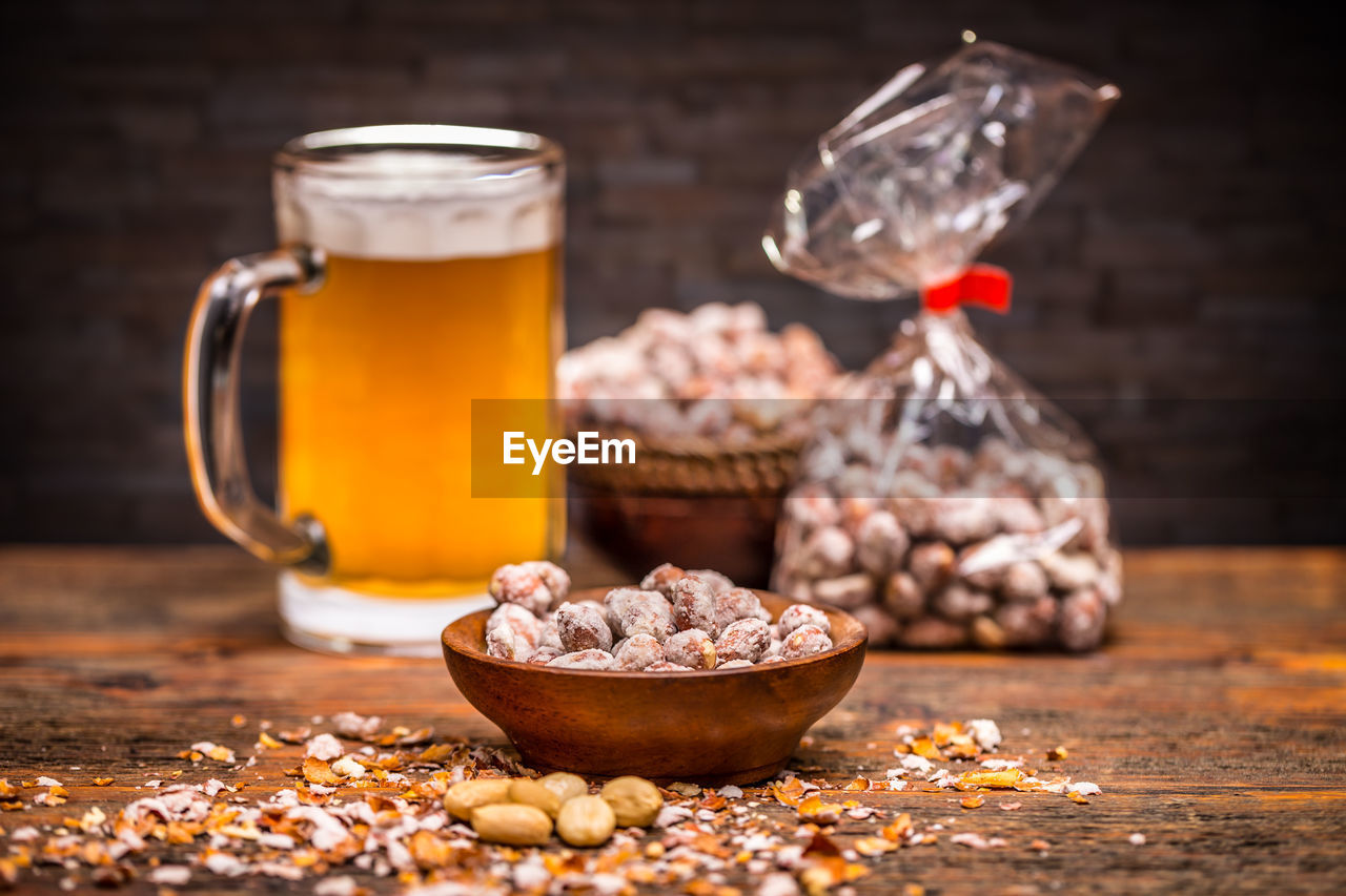 high angle view of drink on table