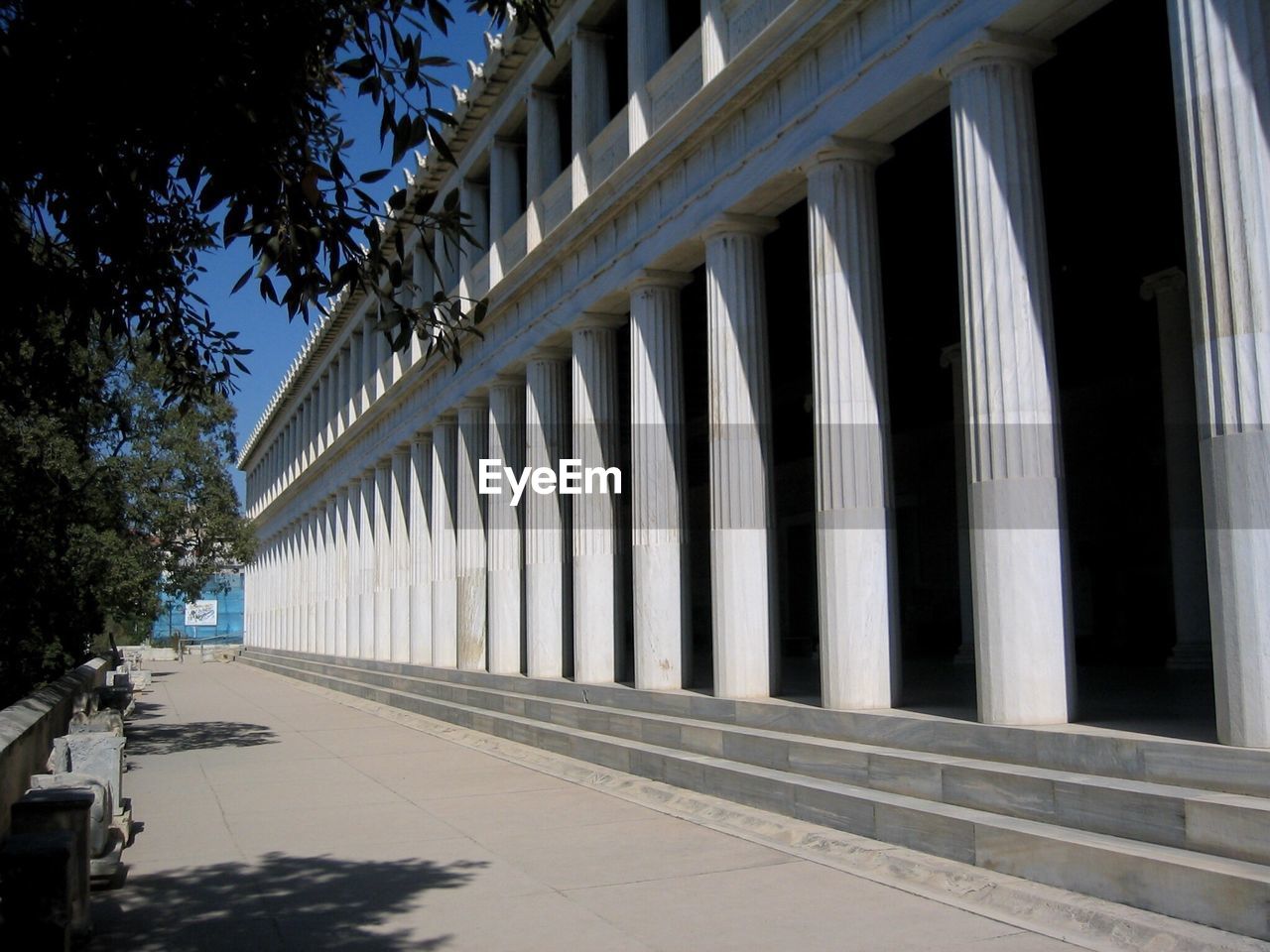 VIEW OF COLONNADE AND BUILDINGS