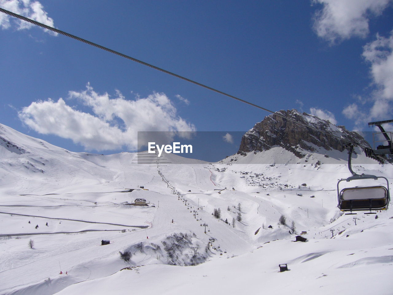 Snow covered mountain against sky