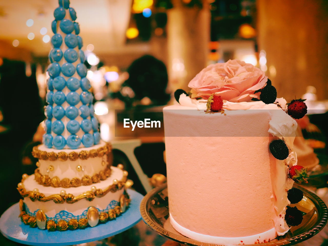 Close-up of cake on table