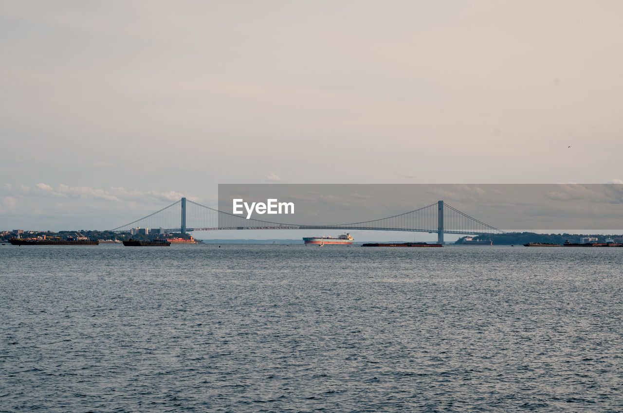 Suspension bridge over sea