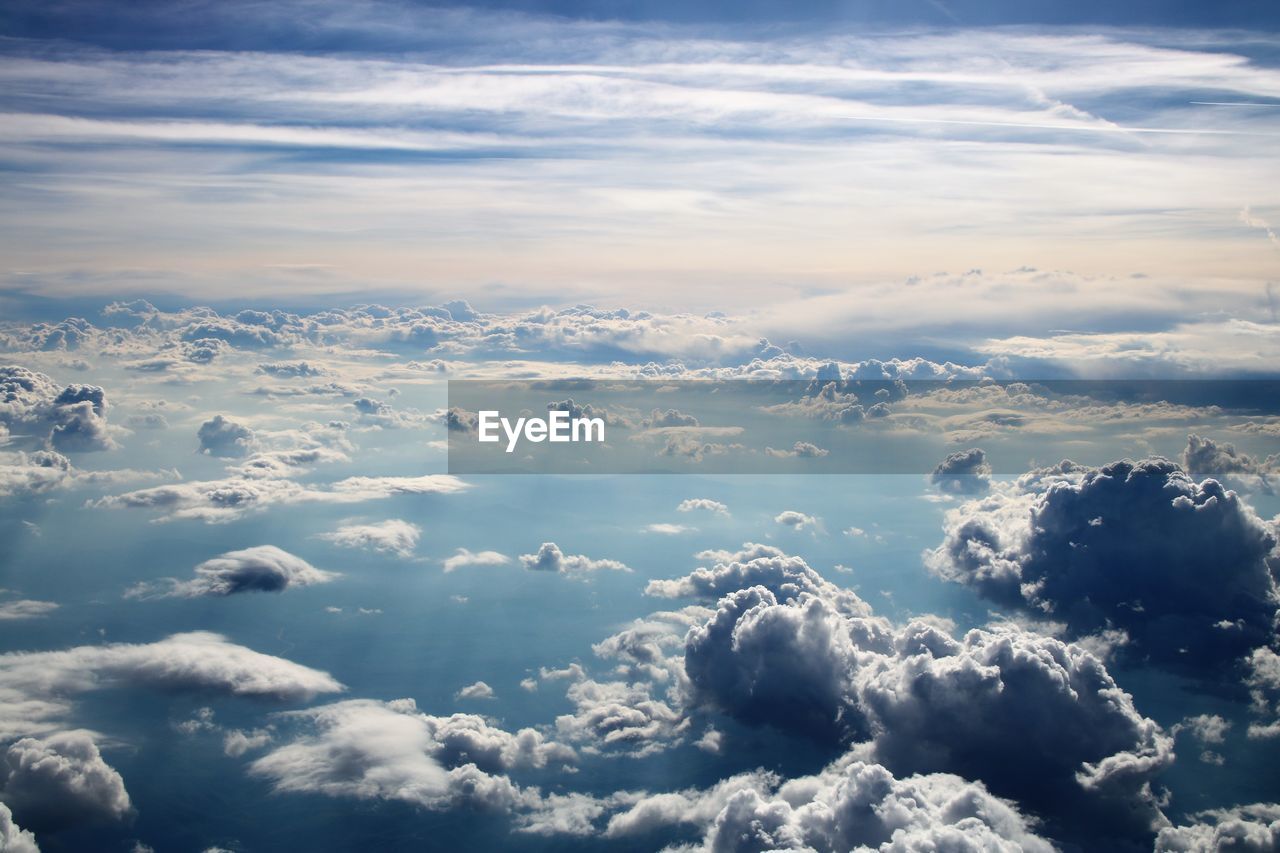 Aerial view of clouds in sky