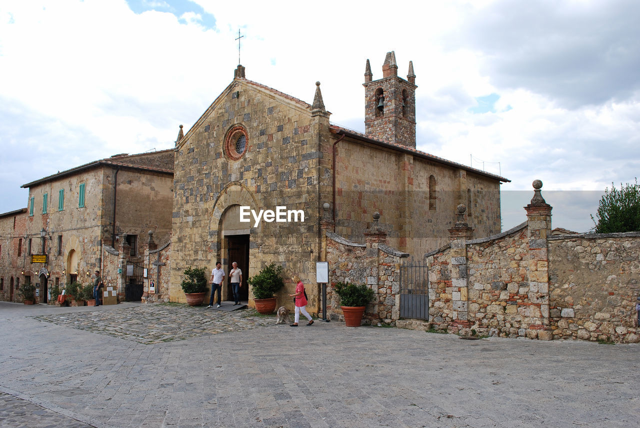 Church of st mary of the assumption in monteriggioni, siena, tuscany, italy.