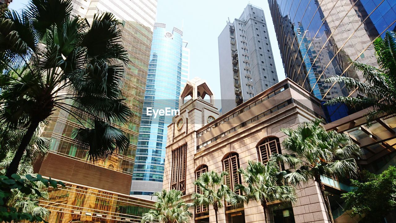 Low angle view of buildings against sky