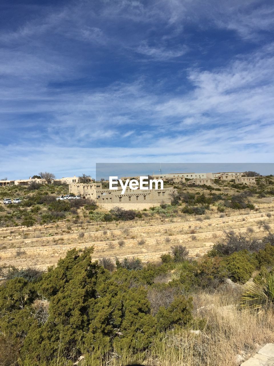 Scenic view of land against sky