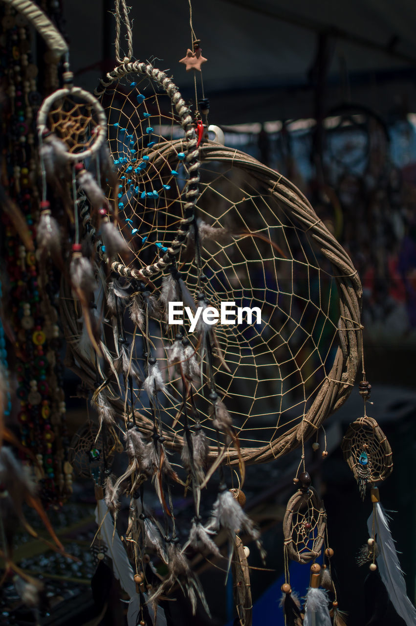 Close-up of dreamcatcher