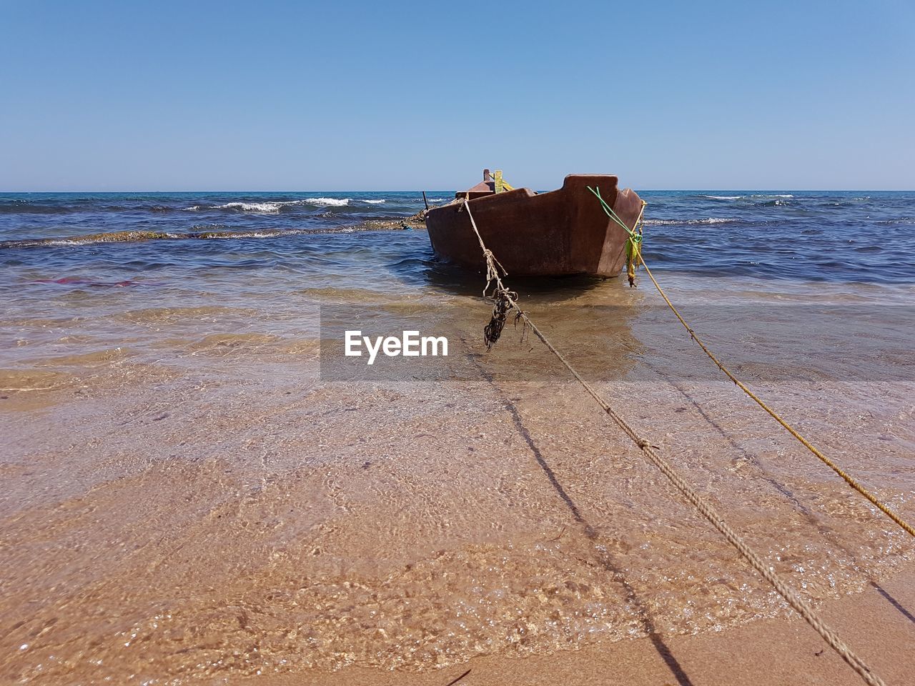 SCENIC VIEW OF BEACH AGAINST CLEAR SKY