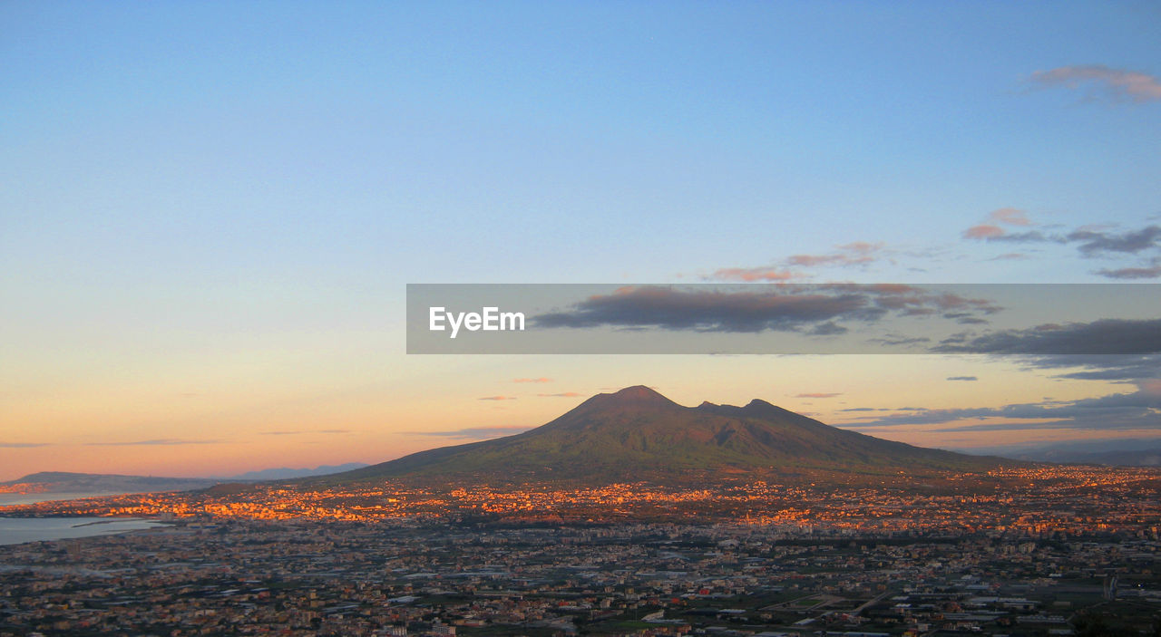 Vesuvius and pompei at dawn 