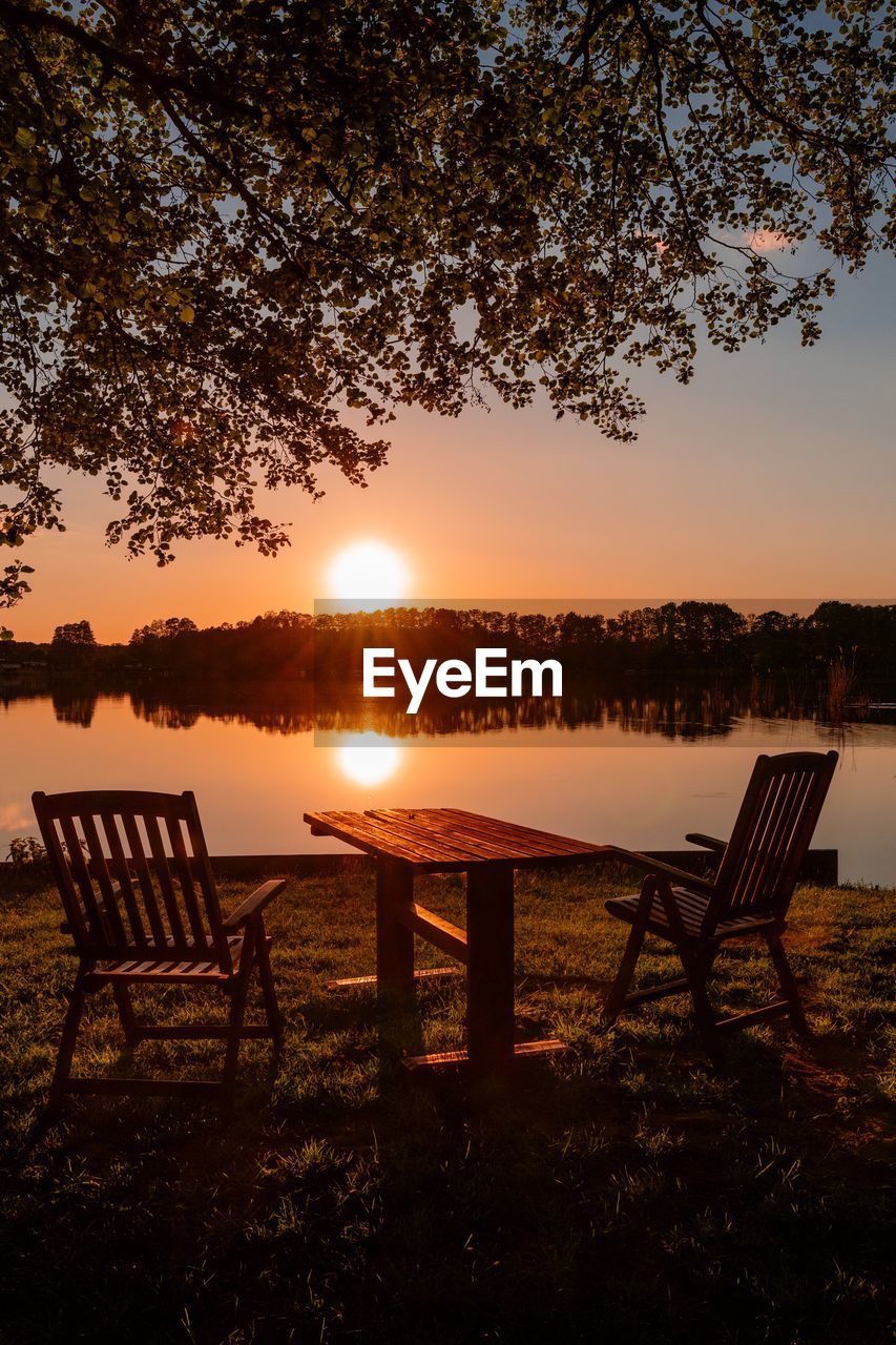 SCENIC VIEW OF PARK DURING SUNSET