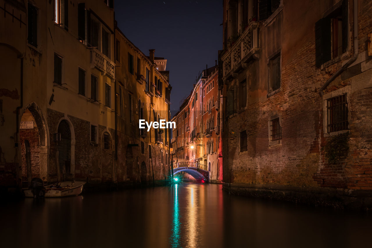 Canal amidst buildings in city