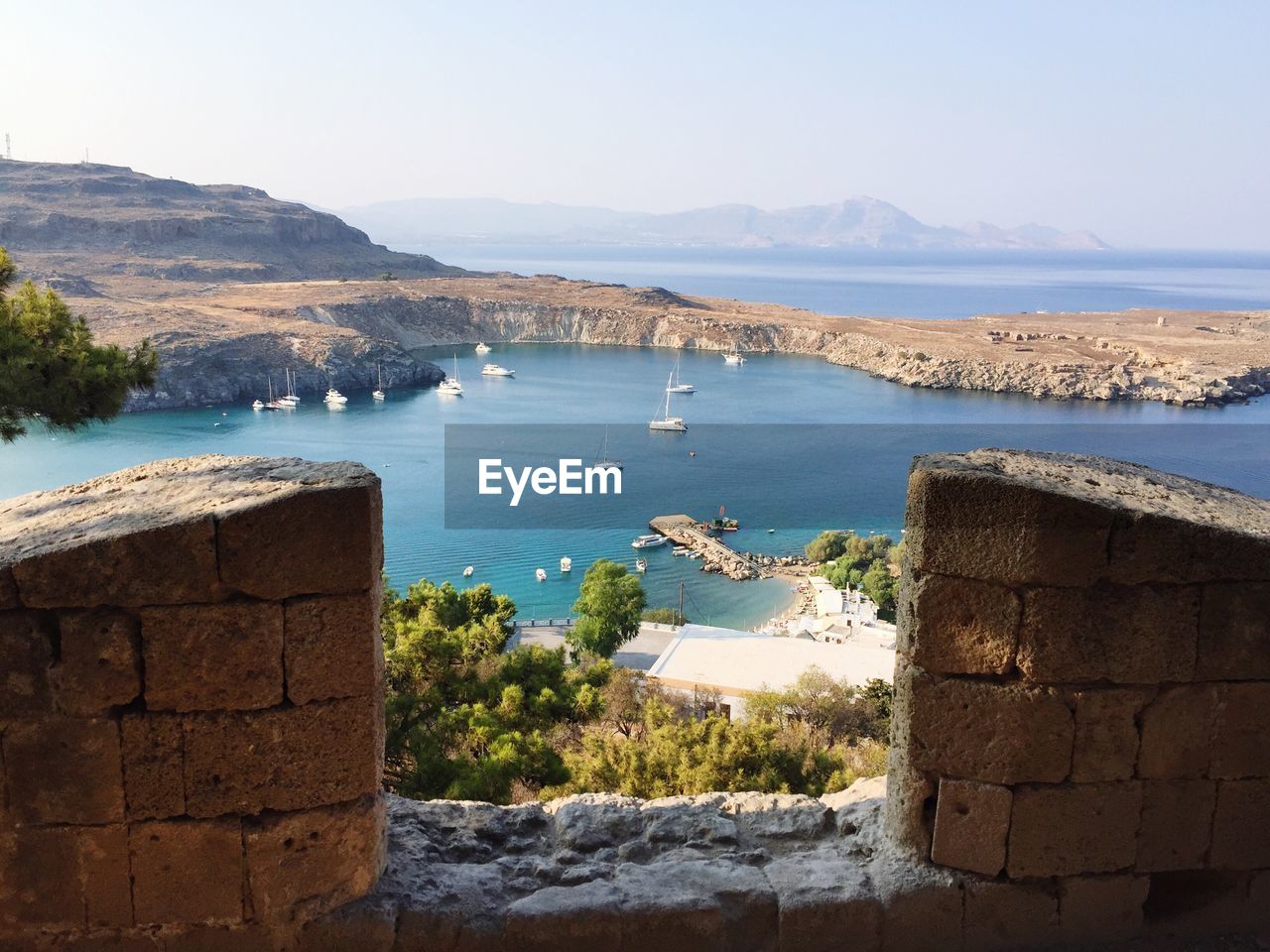 High angle view of sea against sky