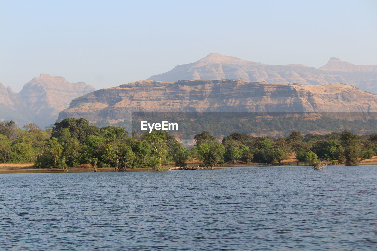 View of lake with mountain in background