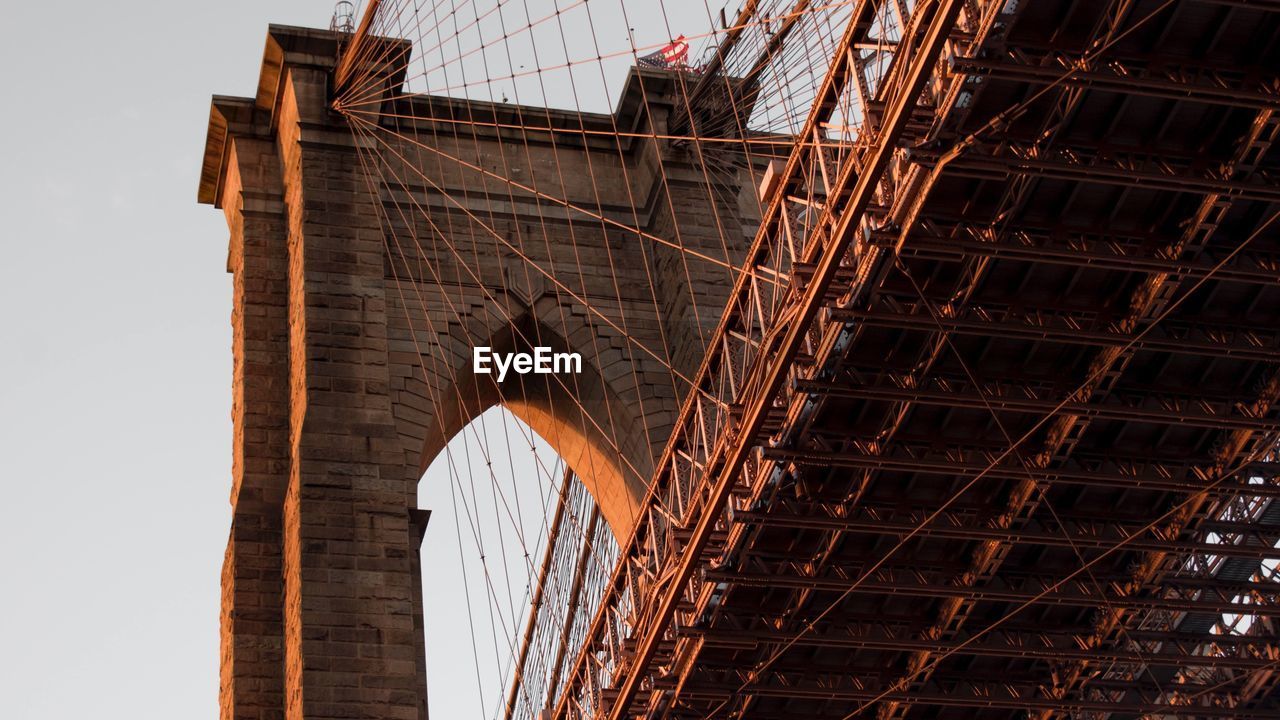 Brooklyn bridge low angle view