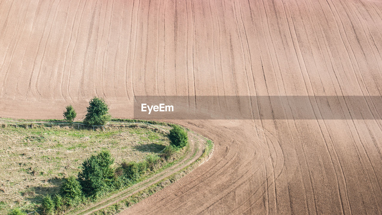 High angle shot of landscape