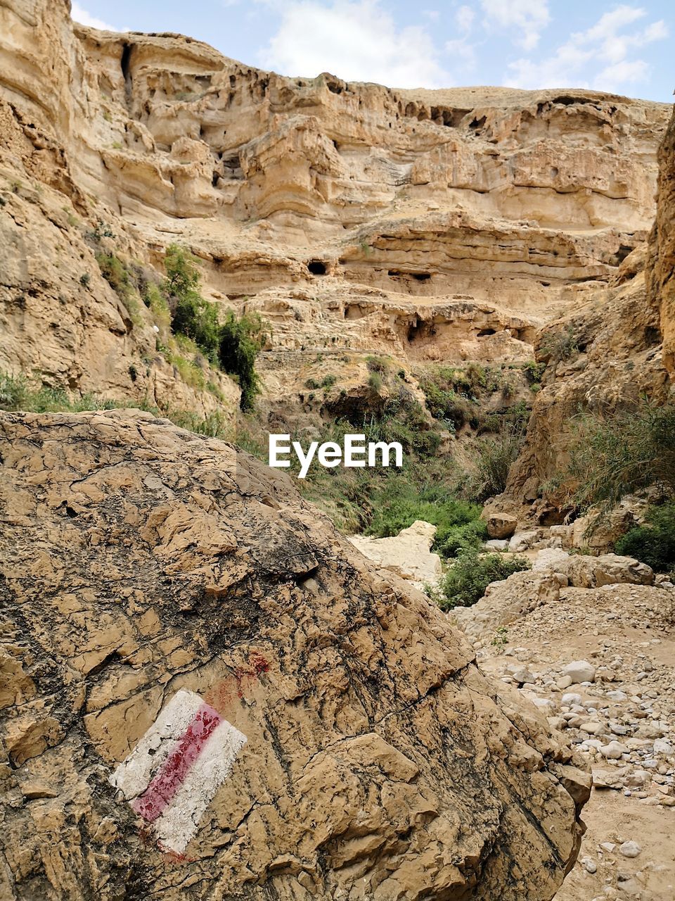 Rock formations on land