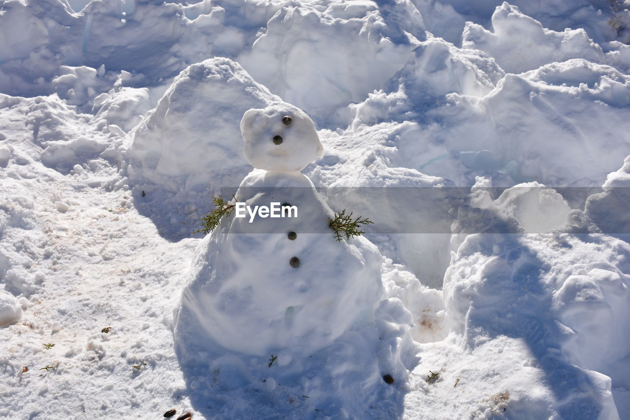 WHITE SNOW ON FIELD AGAINST SKY