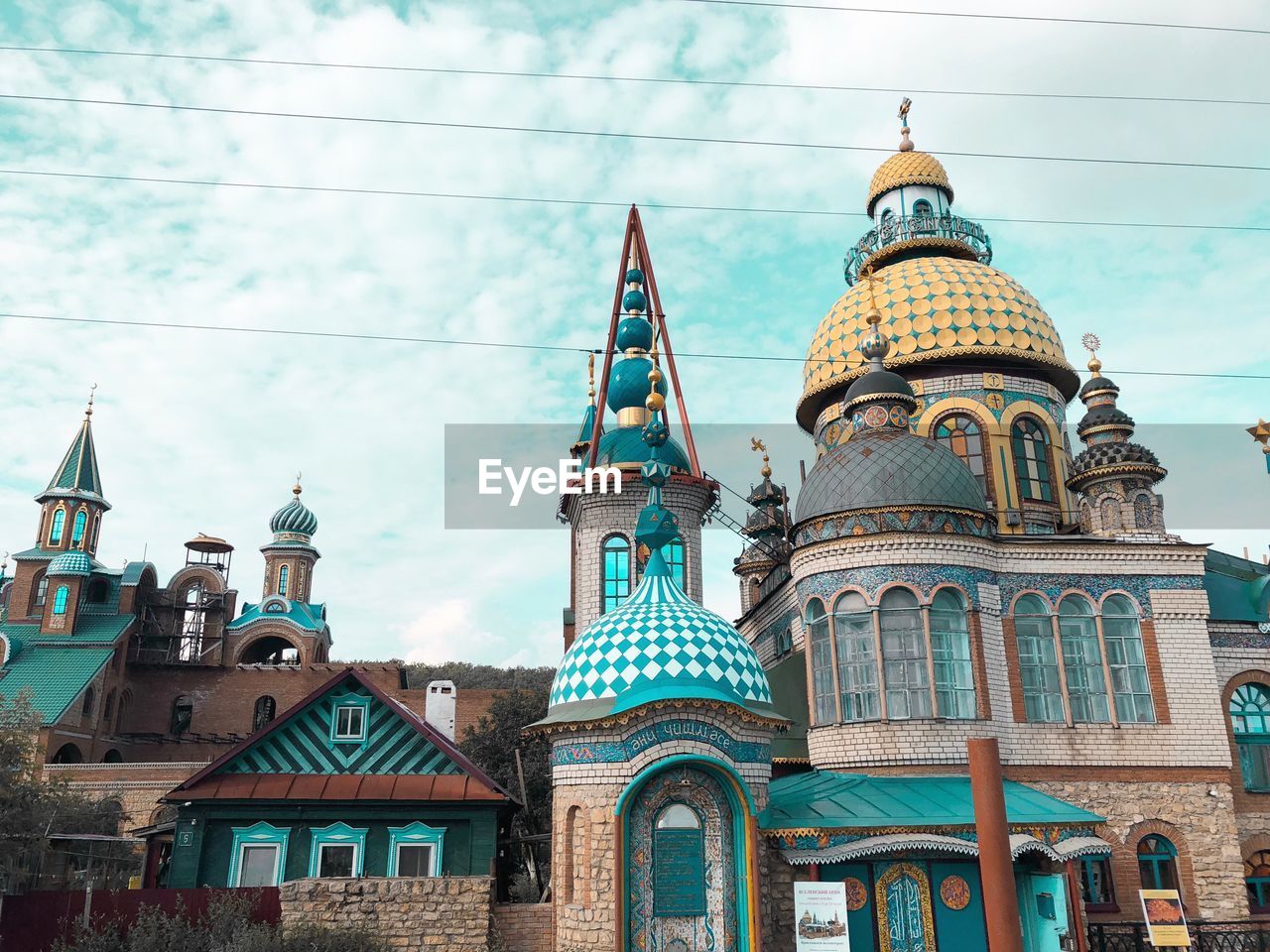 Low angle view of historic building against sky in city