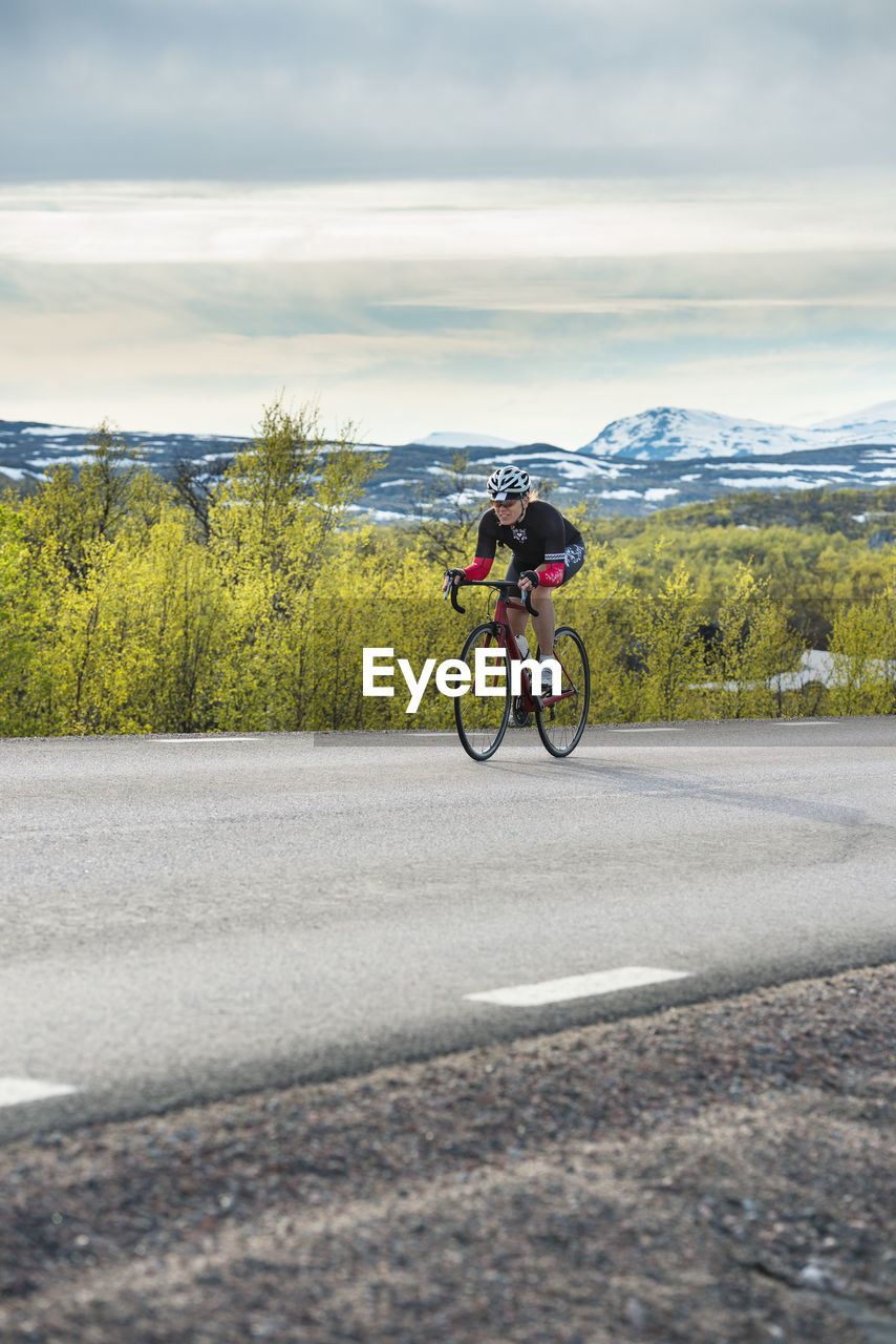 Woman cycling