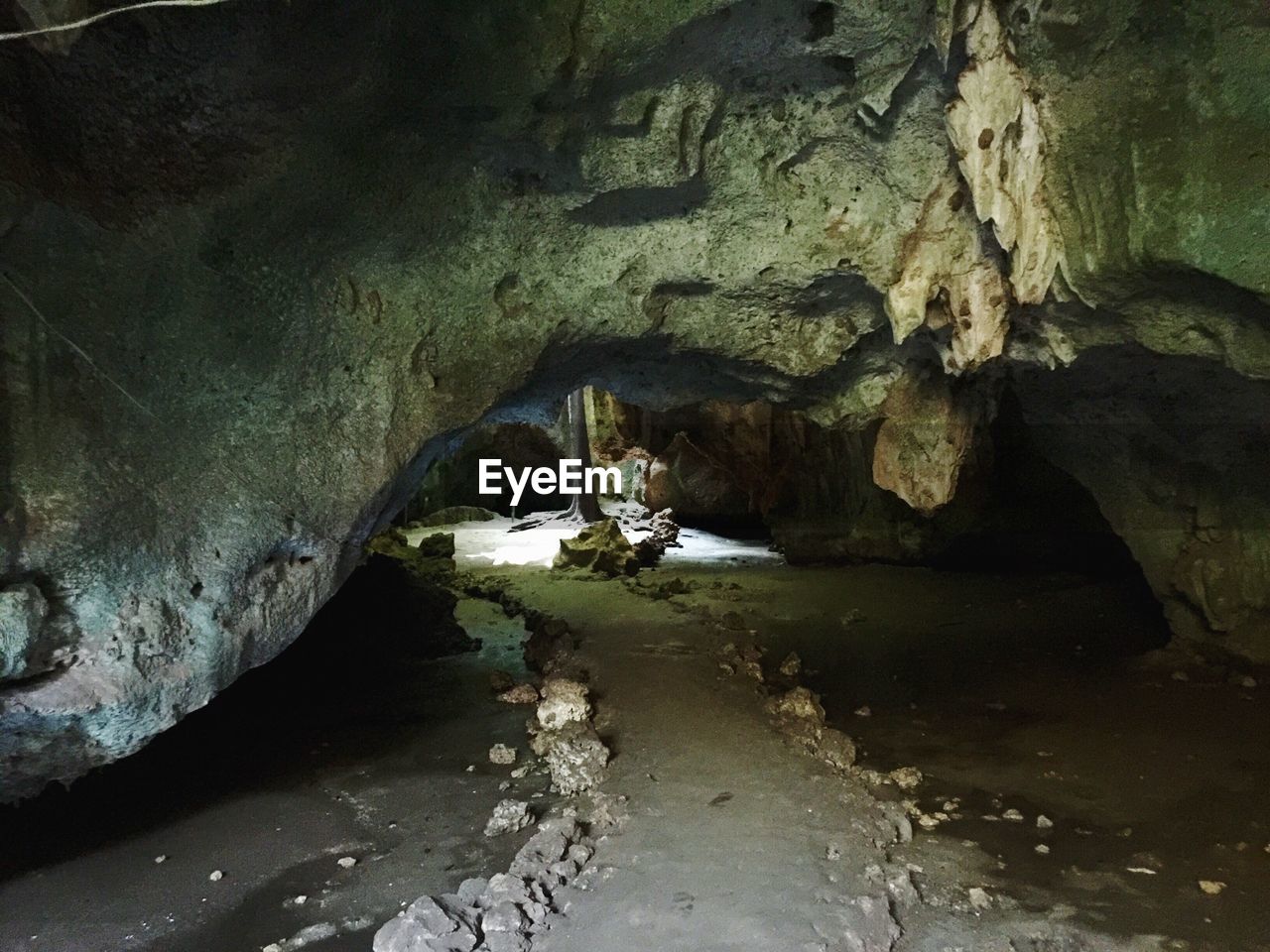 Rock formations in cave