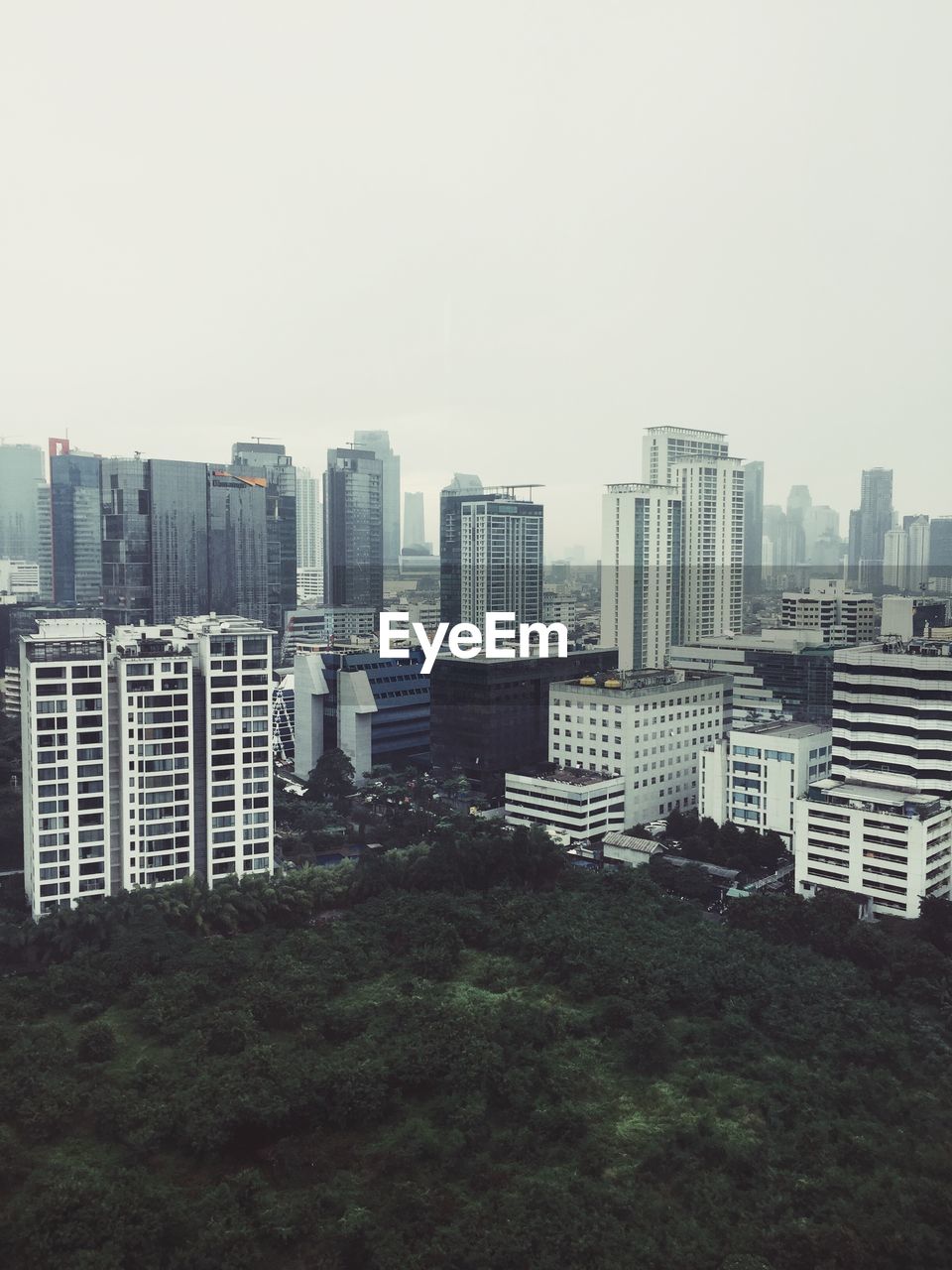 MODERN BUILDINGS AGAINST CLEAR SKY