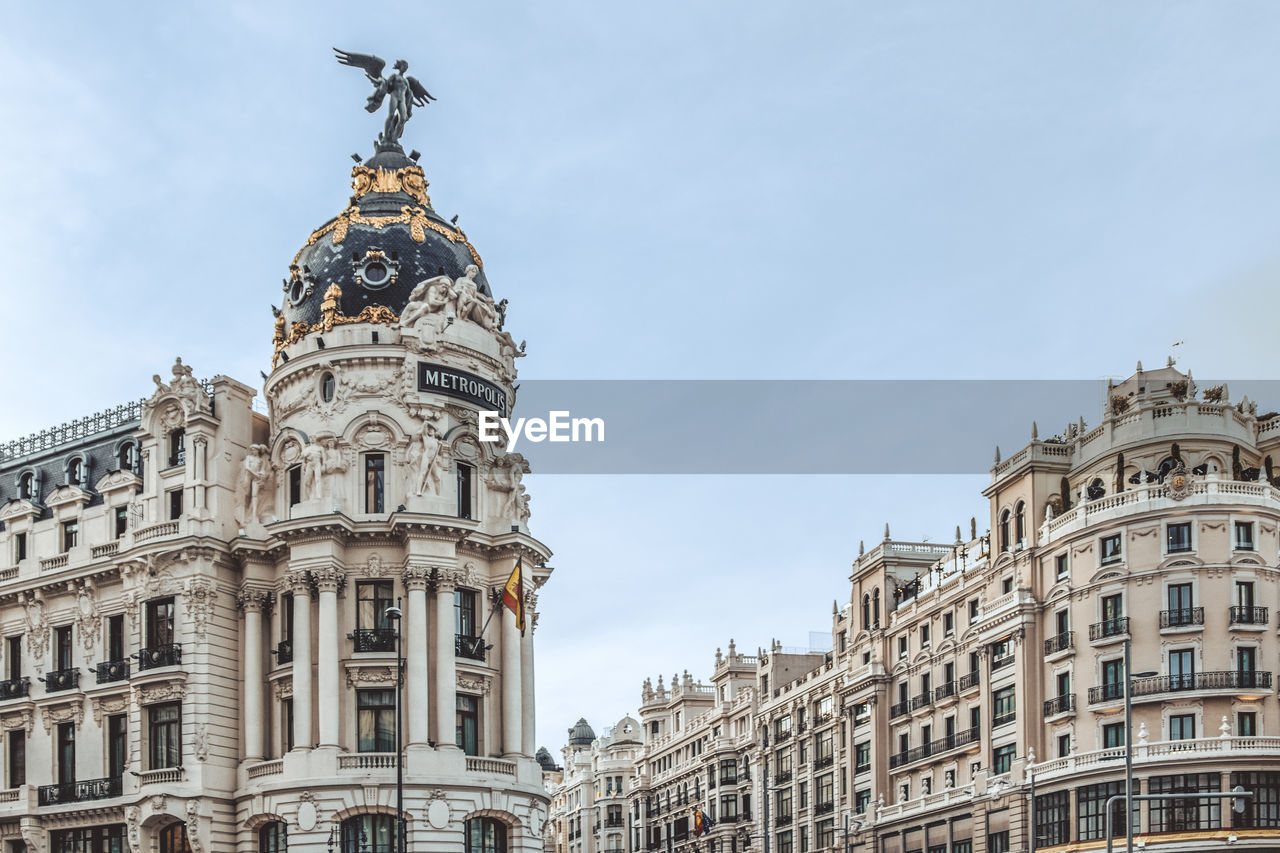 Low angle view of buildings against sky