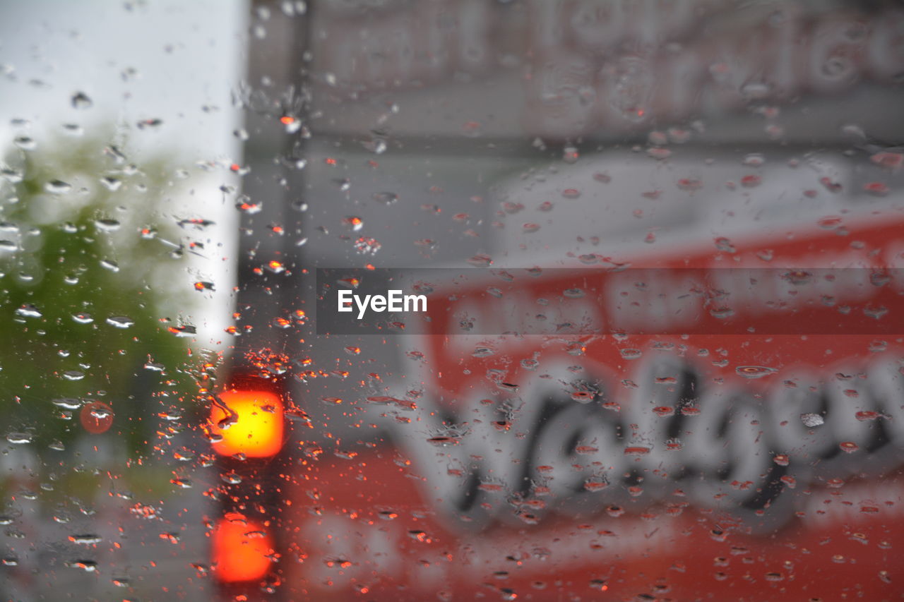 FULL FRAME SHOT OF WET CAR WINDOW