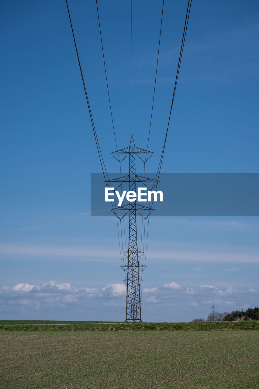 High voltage mast in danish landscape