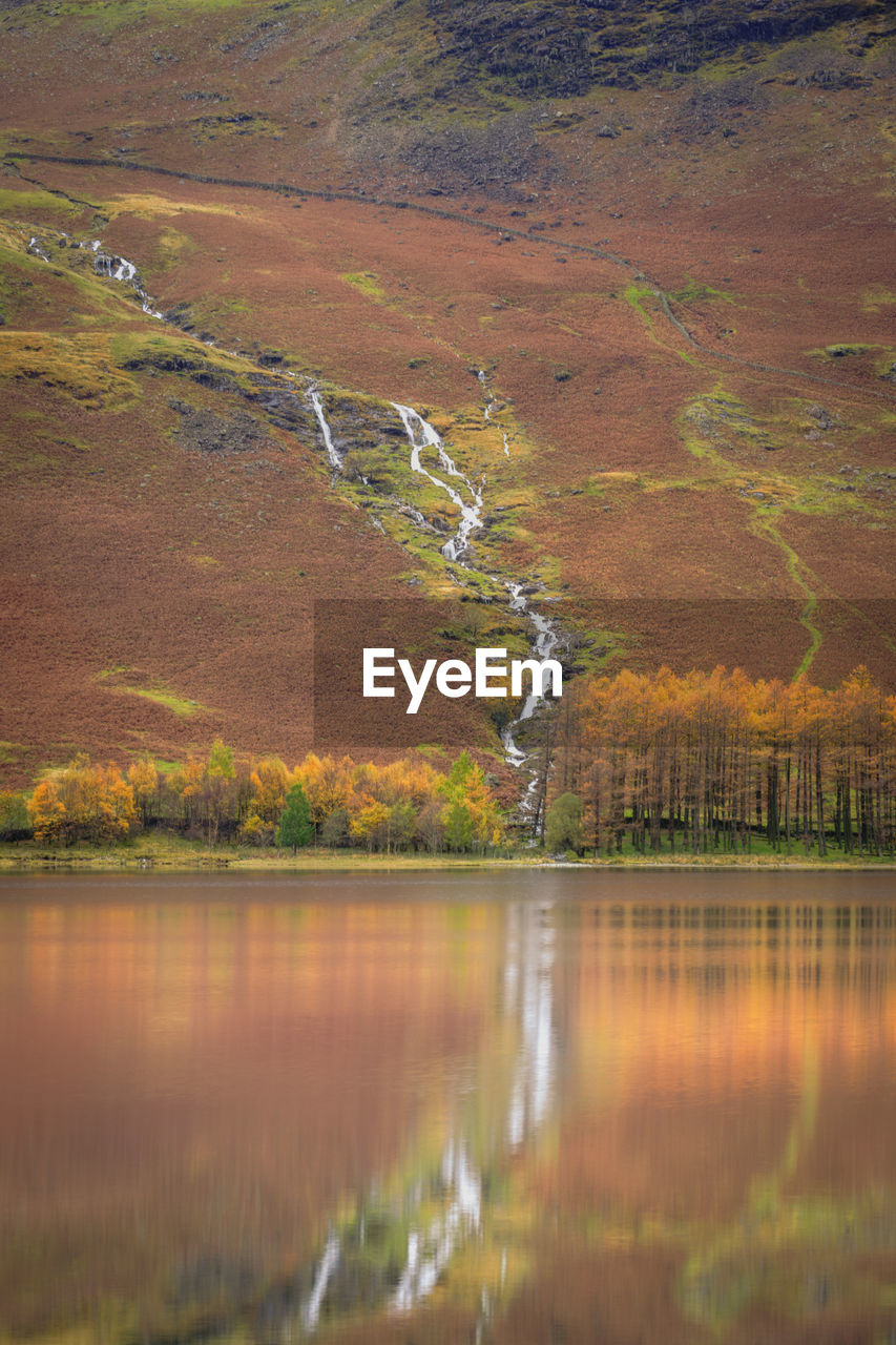 Scenic view of lake during autumn