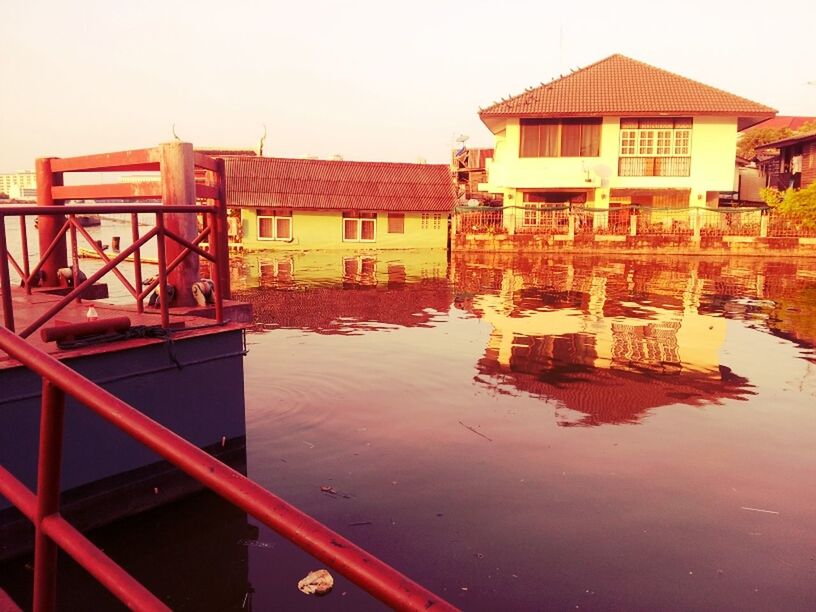 REFLECTION OF BUILT STRUCTURES IN WATER