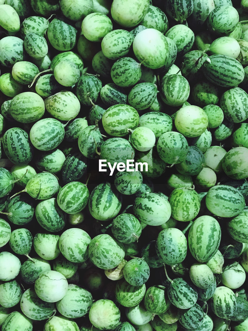 Full frame shot of small watermelon for sale at market