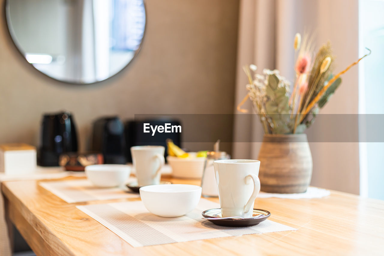 close-up of coffee on table at home