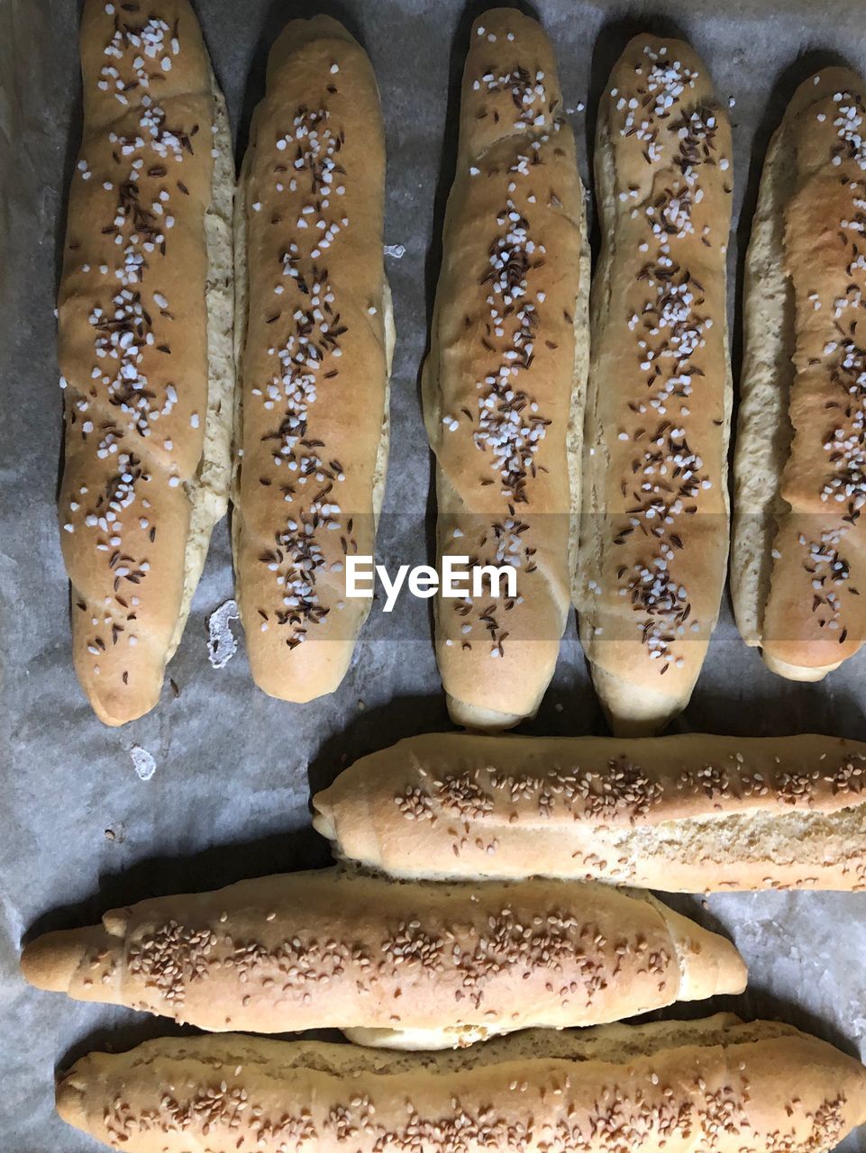 High angle view of bread in store brot kräuter 