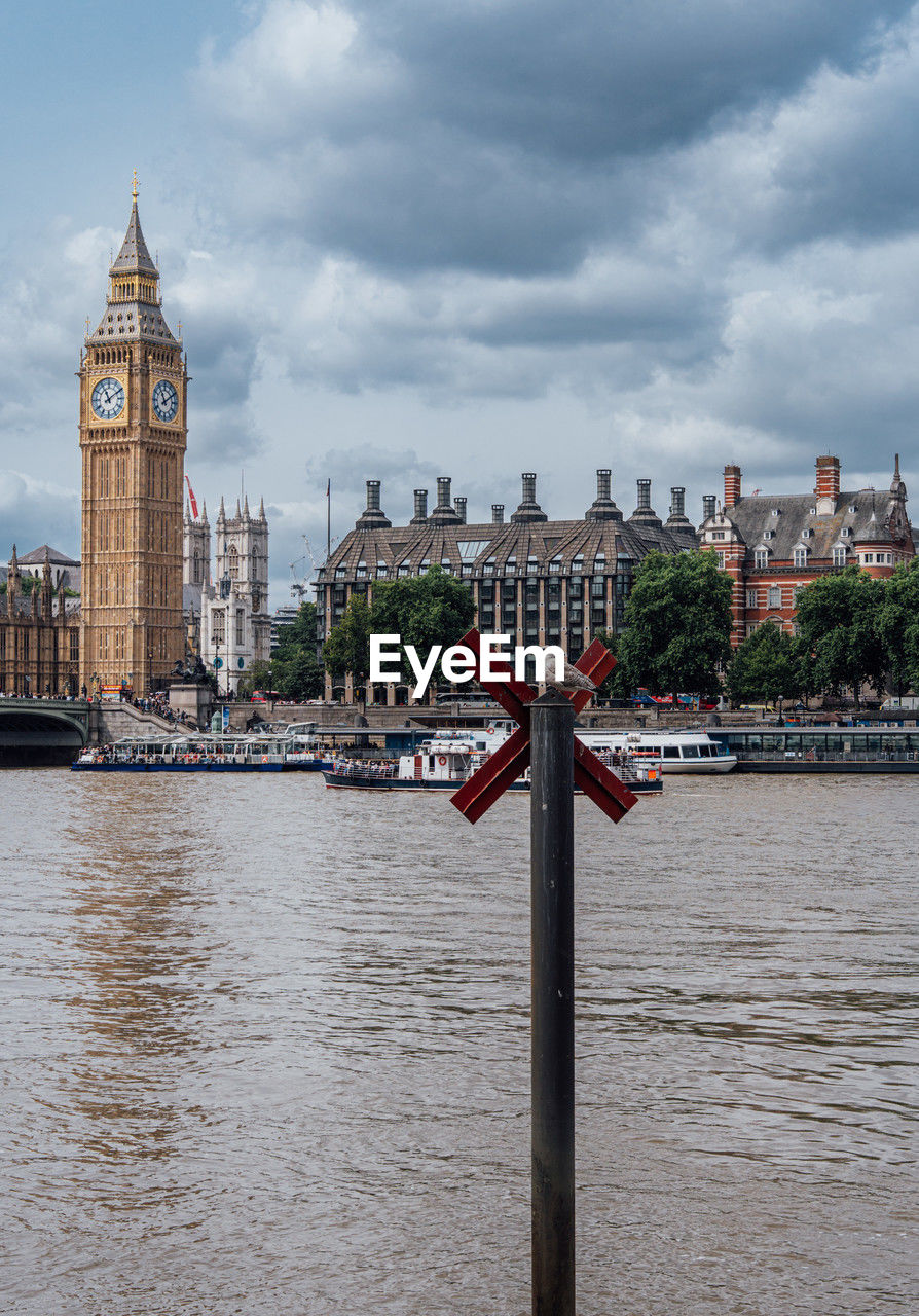 architecture, built structure, building exterior, travel destinations, city, clock, building, tower, water, sky, clock tower, cloud, river, travel, tourism, bridge, nature, cityscape, landmark, landscape, transportation, urban skyline, no people, the past, waterway, history, waterfront, reflection, skyline, city life, urban area, outdoors, day, overcast, government, town, street, environment, city break