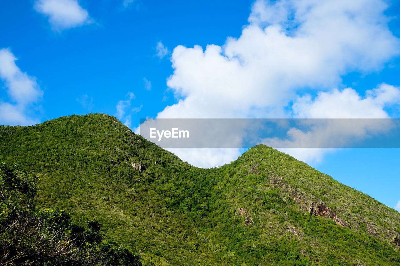 Low angle view of mountain against sky